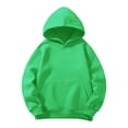 thumbnail image 3 of Besolor Toddler Kids Girls Hooded Sweatshirts Fall Winter Fleece Lined Warm Long Sleeve Pullover Tops with Pockets(18-24 Months,Green), 3 of 6