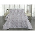 thumbnail image 2 of Ambesonne Art Deco Quilted Coverlet 2 Pcs, Curlicue Boho Jumble Art, Twin Size, Warm Taupe Lilac, 2 of 4