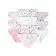 The Children's Place Big Girl Unicorn Brief Underwear, 10 Pack Panties Sizes 4-14