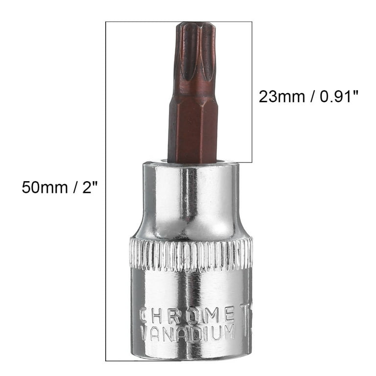 Uxcell 2Pcs 3/8 inch Drive T35 Torx Bit Socket, S2 Steel - Walmart.com