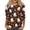 Light Brown, variant on Women's Blouse Easter Day Shirts 3/4 Sleeve Rabbit Printed Blouses Dressy Stretchy Shirts Loose Top Multicolor 4XL