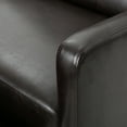 thumbnail image 5 of GDF Studio Alma Contemporary Upholstered Tufted Loveseat Recliner, Brown Faux Leather, 5 of 12