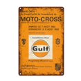 thumbnail image 3 of Letreros de hojalata de gasolina y aceite para motocicletas antiguas, Gulf Esso Agip Man Cave Club, pegatinas de pared para garaje, decoración de gas, 3 of 5
