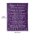thumbnail image 2 of HiiKaa Birthday Gifts for Women/Men/Her/Him,Friendship Blanket Purple 60x50",Happy Birthday Decorations Throw Blanket,Bday Gifts for Women Unique,Best Birthday Gift Ideas, 2 of 8
