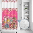 thumbnail image 2 of No Hook Shower Curtain, Pink Spring Easter Shower Curtains for Bathroom with See Through Top Window, Bunny Eggs Floral Botanical Waterproof & Washable Bath Curtain Stand Up Stall 36"x72", 2 of 9