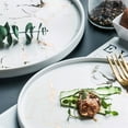 thumbnail image 4 of 10 Inches Imitation Marble Ceramic Steak Plate Simple Fashion Round Dinner Plate Pasta Salad Plate High-grade Tableware, 4 of 6