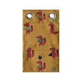 thumbnail image 1 of Fox Hanging Pocket Organizer, Doodle Pattern Funny Animal with Various Items, Printed Polyester Storage Bag with Pockets, 9" x 27", Marigold Multicolor, 1 of 2
