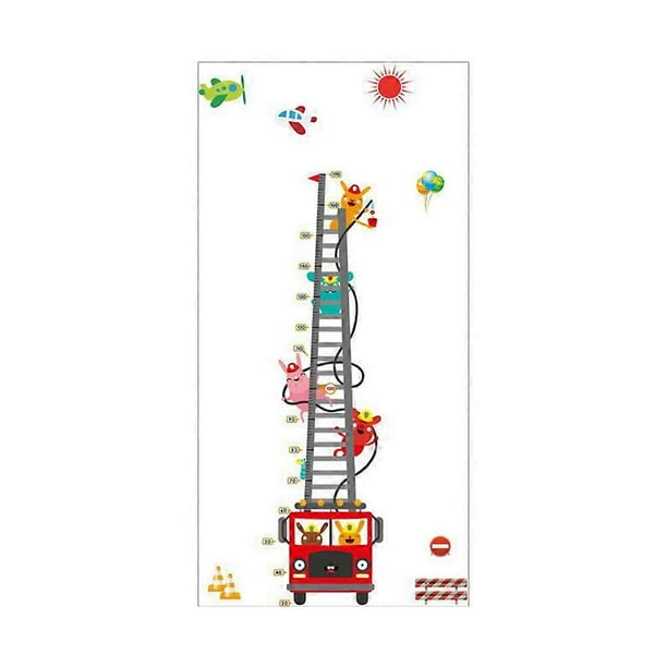 Lovely Fire Truck Wall Sticker For Kids Room Home Decoration 90x60cm Removable 1Pcs