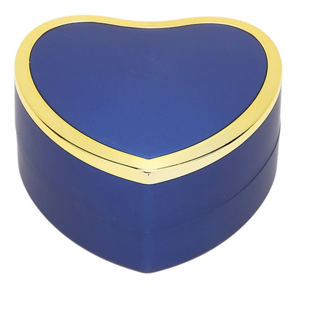 Caja de regalo de joyería iluminada, caja de regalo de anillos, caja de anillo suave con caja de anillos iluminada ligera, compacta y ligera