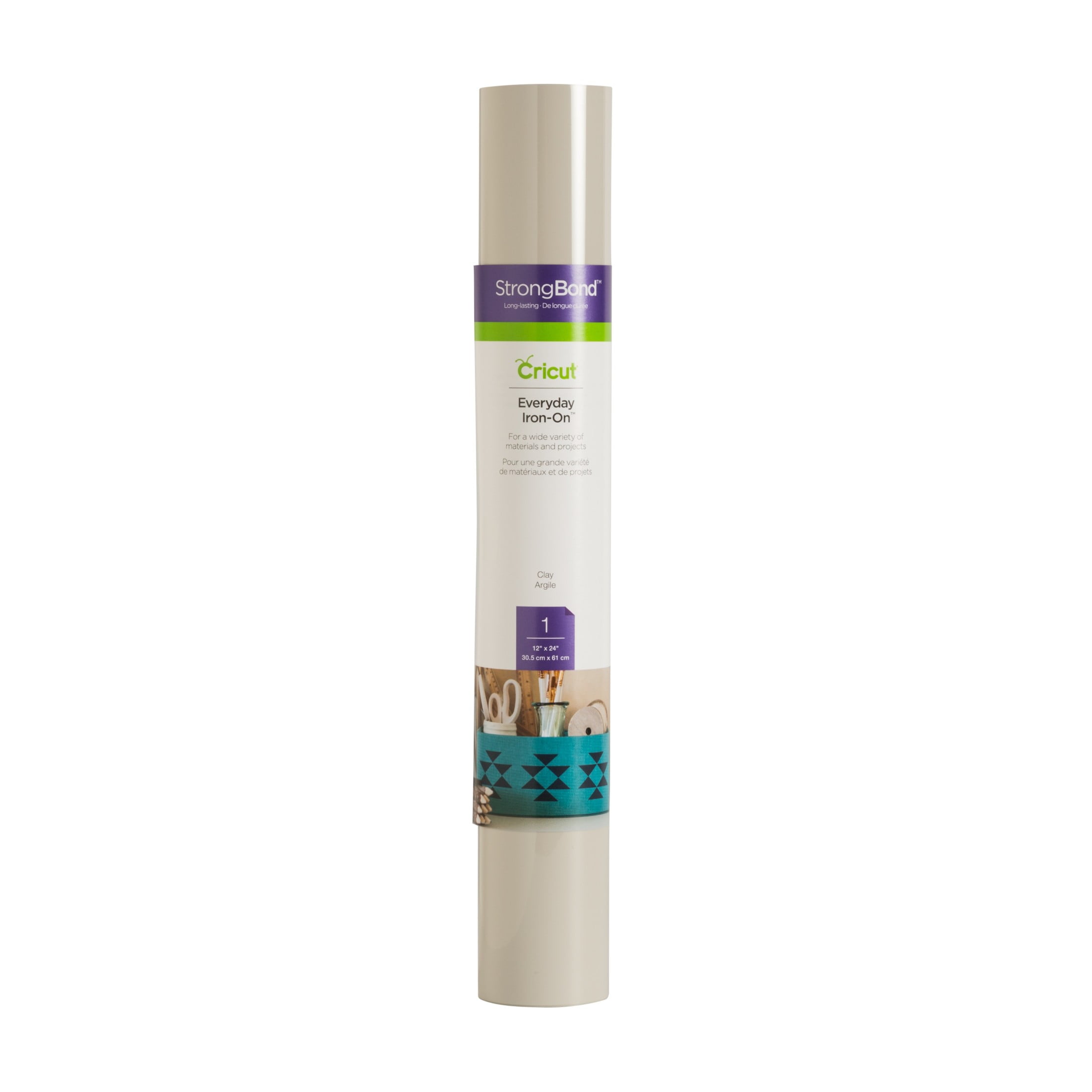 (2 pack) Cricut Iron-On (2 ft), Clay, 12 x24, Roll