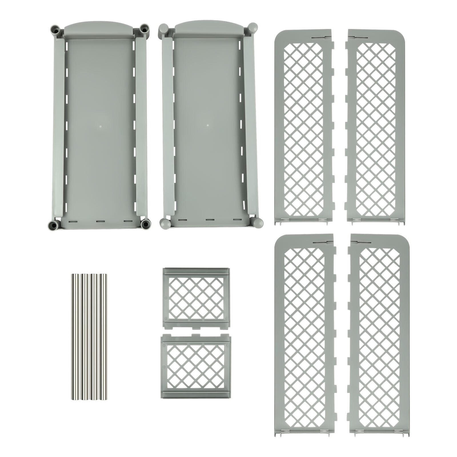 2-Tier Under Sink Organizer with Pull Out Sliding Storage Drawer for Home Bathroom Kitchen White/Grey 14.57in