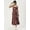 Maroon, variant on DressBerry Women’s Printed Viscose Rayon Dress Square Neck Sleeveless Calf Length Regular Wear Light Weighted Casual Summer Long Dress