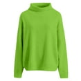 thumbnail image 2 of Casual Turtleneck Sweaters Long Sleeve Knit Pullover Tops for Women Fall Winter Comfort Lightweight Wear 2026 Light Green XL, 2 of 6