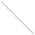 thumbnail image 2 of Sterling Silver Polished Heart link Bracelet, 2 of 3