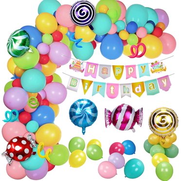 Candy Balloon Garland and Arch Kit - Candyland Party Decorations with ...