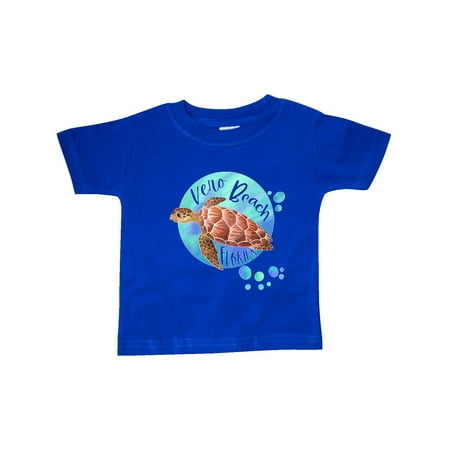 

Inktastic Vero Beach Florida Swimming Sea Turtle with Bubbles Gift Baby Boy or Baby Girl T-Shirt
