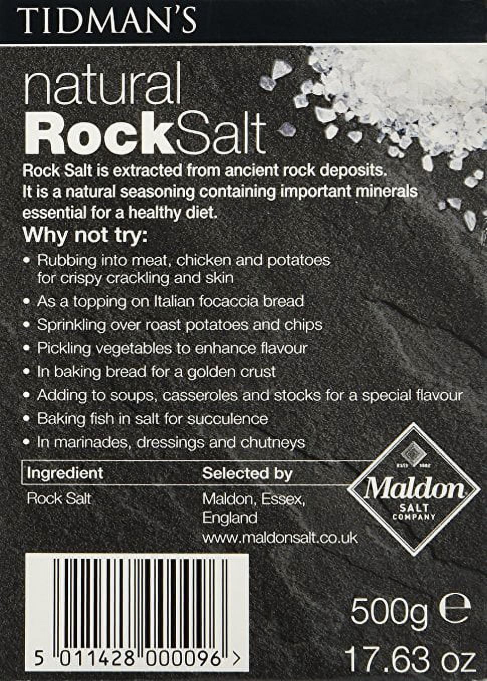 Tidmans Natural Rock Salt 500G, Imported from Britain
