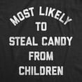 thumbnail image 2 of Womens Most Likely to Steal Candy From Children T Shirt Funny Halloween Trick Or Treating Tee for Ladies Womens Graphic Tees, 2 of 9