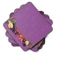 thumbnail image 2 of Carolines Treasures BB5132FC Fruits and Vegetables in Purple Foam Coaster Set of 4 3 1/2 x 3 1/2 multicolor, 2 of 3