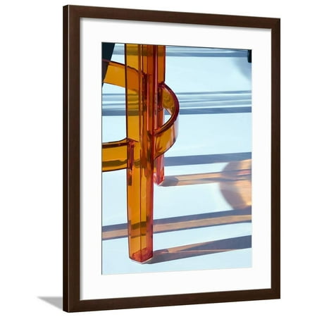 See-Through Chair Legs in Sunlight in Store Window Display Framed Print Wall Art By ESB
