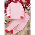thumbnail image 4 of WIBACKER Kids 3-8Years Cotton Pjs Boys Girls Christmas Pajamas Toddler Holiday Long Sleeve Pjs Sets Santa, 4 of 11