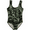 Geen Camouflage, variant on Cheryl Creations Kids One Piece Basic Bikini Swimsuit (Black Snake, Medium 10/12)