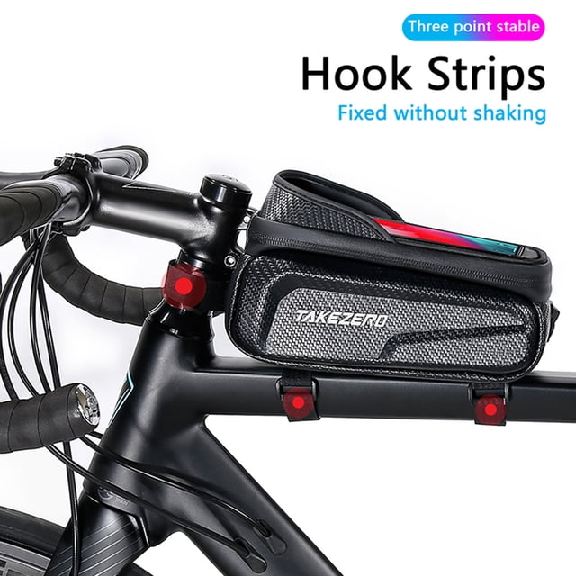 Bolsa De Ciclismo Bolsa de ciclismo con pantalla táctil de carcasa dura con doble cremallera a prueba de lluvia para accesorios de bicicleta Likrtyny Accesorios para bicicletas