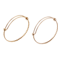 thumbnail image 2 of Acier Plat Torsadé Fil Pousser Tirer Bracelet Réglable Or Rose, 2 of 3