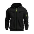 thumbnail image 4 of Men's Embroidered Graphic Hoodie Solid Color Fashion Loose Fit Youth Active, 4 of 4