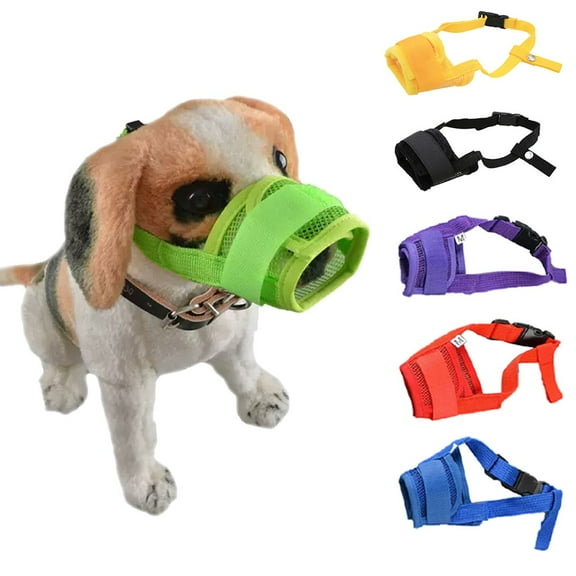 Meidiya Dog Muzzle Anti Biting Barking and Chewing,Puppy Mouth Cover with Comfortable Mesh and Adjustable Strap,Suitable for Small,Medium and Large Dogs Pets