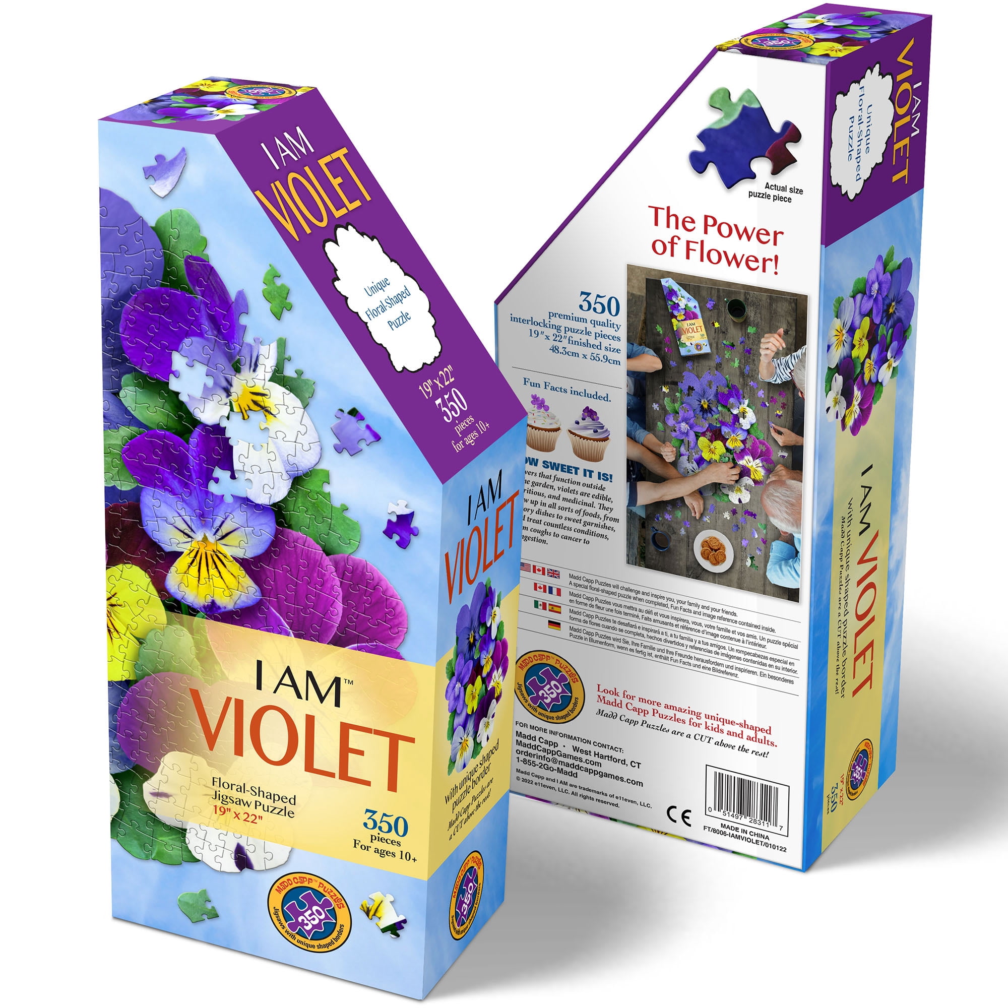 Madd Capp 350-Piece I Am Violet Floral Shaped Jigsaw Puzzle