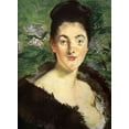 thumbnail image 2 of Manet, Edouard 14x18 Black Ornate Wood Framed with Double Matting Museum Art Print Titled - Mme Jules Guillemet in Furs, 2 of 4