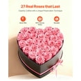 thumbnail image 4 of VEVOR Forever Flowers, 27 Preserved Roses in a Heart Shape Box, Eternal Flowers Immortal Bouquet Birthday Present for Women Her Wife Mothers, Anniversary, Valentine's Day,Christmas, Pink, 4 of 9