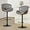 Grey, variant on Soohow Adjustable Bar Stools Set for 2, Ergonomic Modern Swivel Bar Stools with Back for Kitchen Island, PU Leather Bar Stool with Footrest Mid Century Barstools, Counter Height Bar Stools