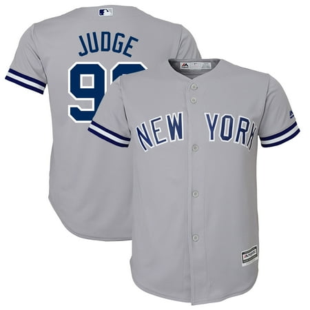Youth Off Road Mens Jerseys - Aaron Judge New York Yankees Majestic Youth Road Official Team Cool Base Player Jersey - Gray