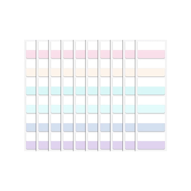 Colored Index Tab, Repositionable Page Tabs Flags, Self-Stick Page Markers, 1.77x1.1 Inch Book Sticky Tabs for Notebooks, Filing, Classification, Durable Writable for Easy Labeling and Reusing