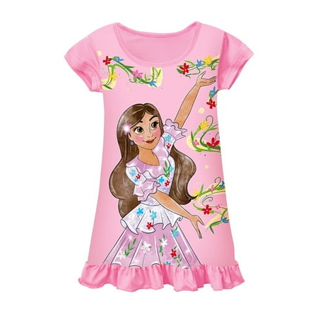 

Girls Nightgown Girls Cartoon Printed Sleepwear DG71-pink-S100