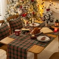thumbnail image 4 of Christmas Plaid Placemats Set of 4, Red Green Buffalo Checkered Tartan Winter Thanksgiving Xmas Table Mats for Dining Room Kitchen Table Decor, 4 of 7