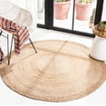 thumbnail image 2 of SAFAVIEH Natural Fiber Giuseppe Geometric Area Rug, Natural, 10' x 10' Round, 2 of 8