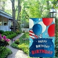 thumbnail image 4 of PHYHOO Garden Flag Happy Birthday Garden Flag Personalized Independence Day Welcome Garden Flag 4th of July Birthday Gifts Outdoor Decorations Yard House Patio Porch White, 4 of 6