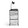 thumbnail image 3 of Urban Shop 3 Tier Mirrored Rolling Utility Cart, Silver, 3 Drawers, 3 of 4