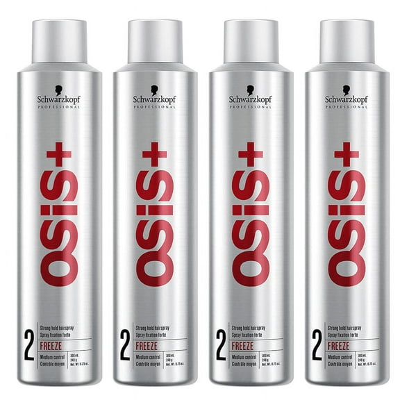Schwarzkopf OSiS Freeze Finish 2 Strong Hold Hairspray (Pack Of 4)