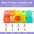 thumbnail image 2 of Monthly Pill Organizer 2 Times a Day, One Month Pill Box with AM and PM, 30 Day Pill Case with 32 Portable Compartments, 2 of 6