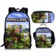 thumbnail image 1 of 3pcs juego de cubo mundo impreso estudiante mochilas escolares para niños conjunto de tres piezas caja de papelería bolsa de comida mochila de dibujos animados de gran capacidad bolsa de almuerzo caja, 1 of 4