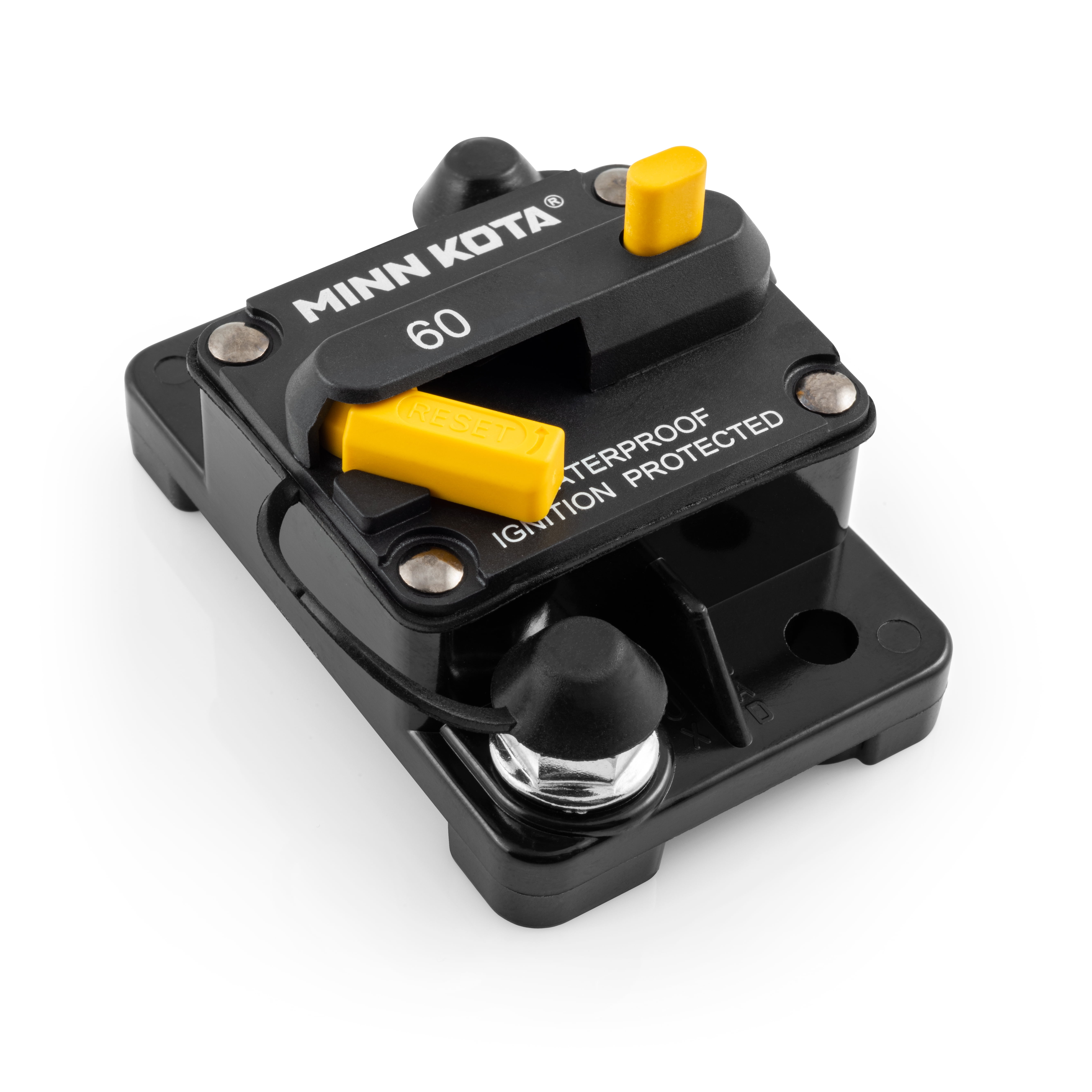 Minn Kota Manual Reset Circuit Breaker Waterproof 12-48Volt; 60 Amp Rating