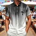 thumbnail image 3 of Hawaiian Shirt for Men Summer Short Sleeve Button Down Lapel Collar Gradient Color Casual Beach Shirts Vacation Outfits, 3 of 5