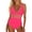 Light Pink, variant on Women's One Piece Swimsuit Bathing Suit V Neck Adjustable Straps Ruched Mesh