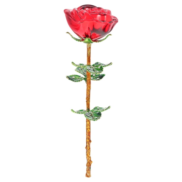 Exquisito arreglo floral, ramo de rosas, rosa artificial de cristal, adorno para hacer tú mismo