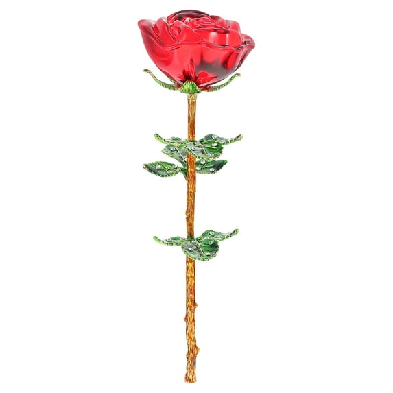 Rose Flower Fake Bouquet Artificial Flowers Wedding Gifts Ornament Roses Stem Figurine Table Centerpieces Single Forever