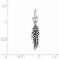 thumbnail image 2 of Beautiful Sterling Silver Antiqued Feather Charm, 2 of 2